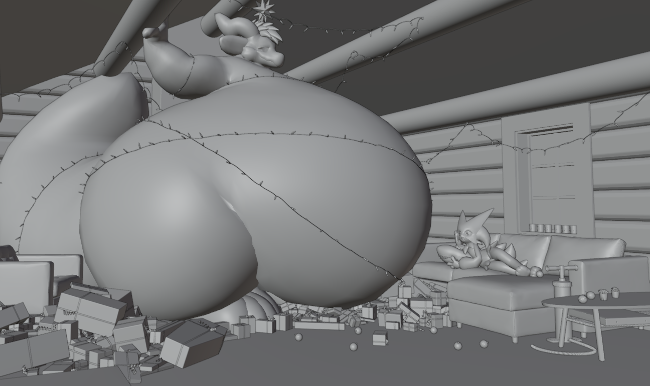 so depressing Solid shading showing all objects as gray